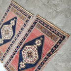 Vintage Uşak Yastık Halı 2'li Set 57 x 100 cm