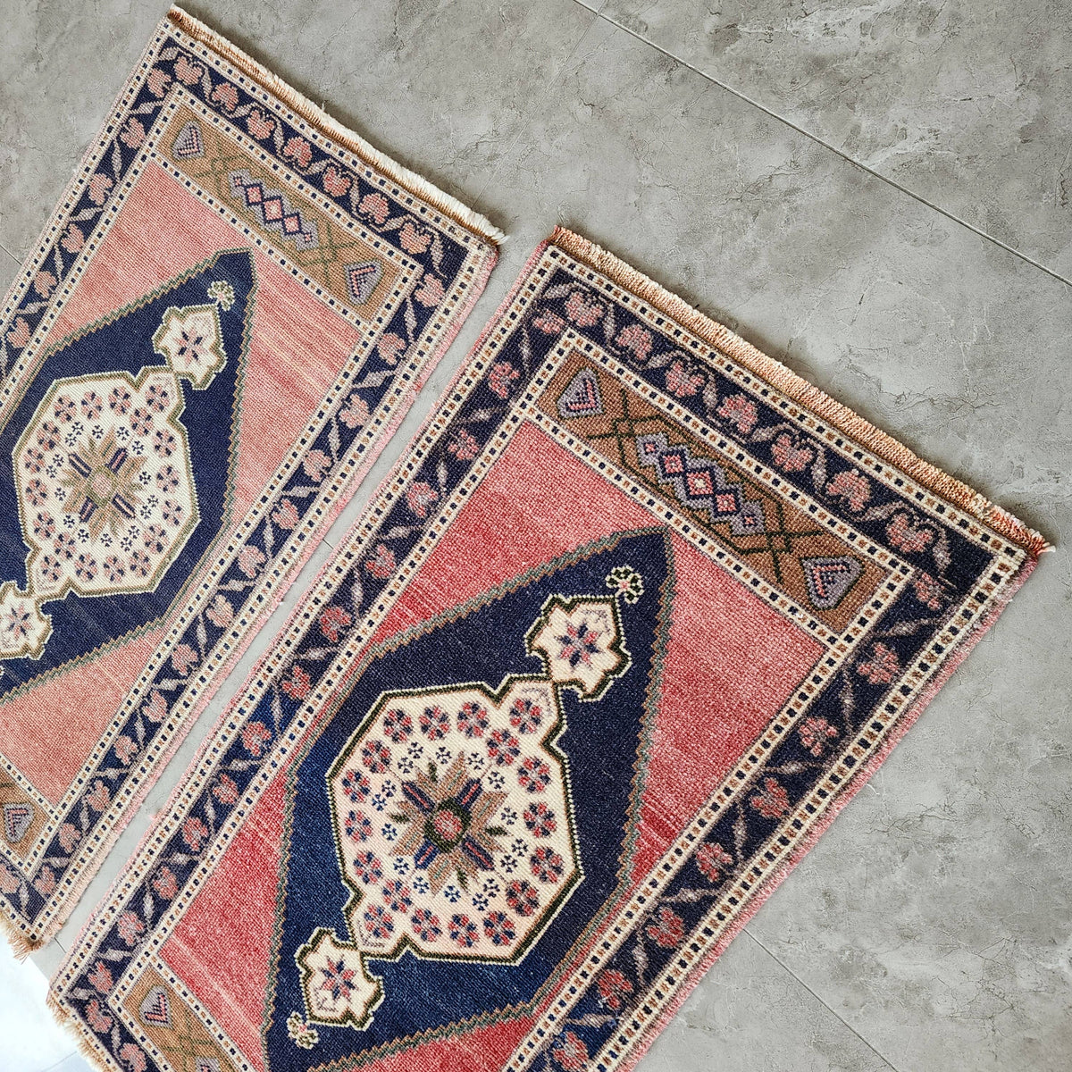 Vintage Uşak Yastık Halı 2'li Set 57 x 100 cm