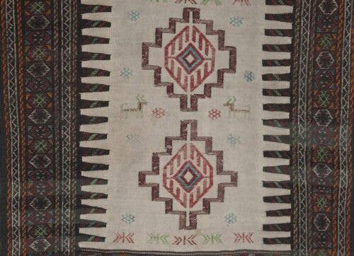 Vintage Sumak Kilim 107 x 185 cm