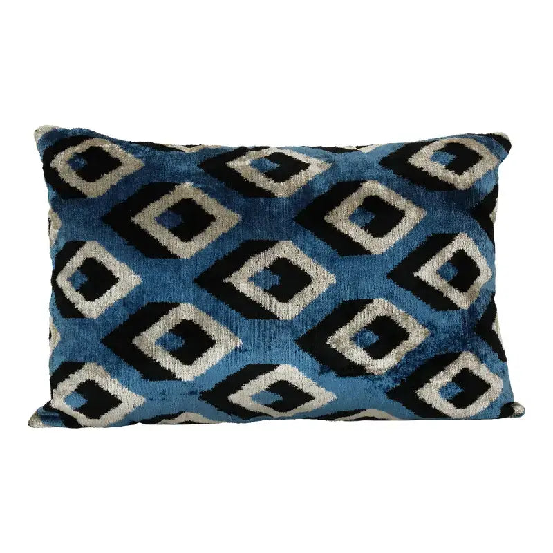İpek Ikat Kadife Kırlent Kılıfı 40 x 60 cm