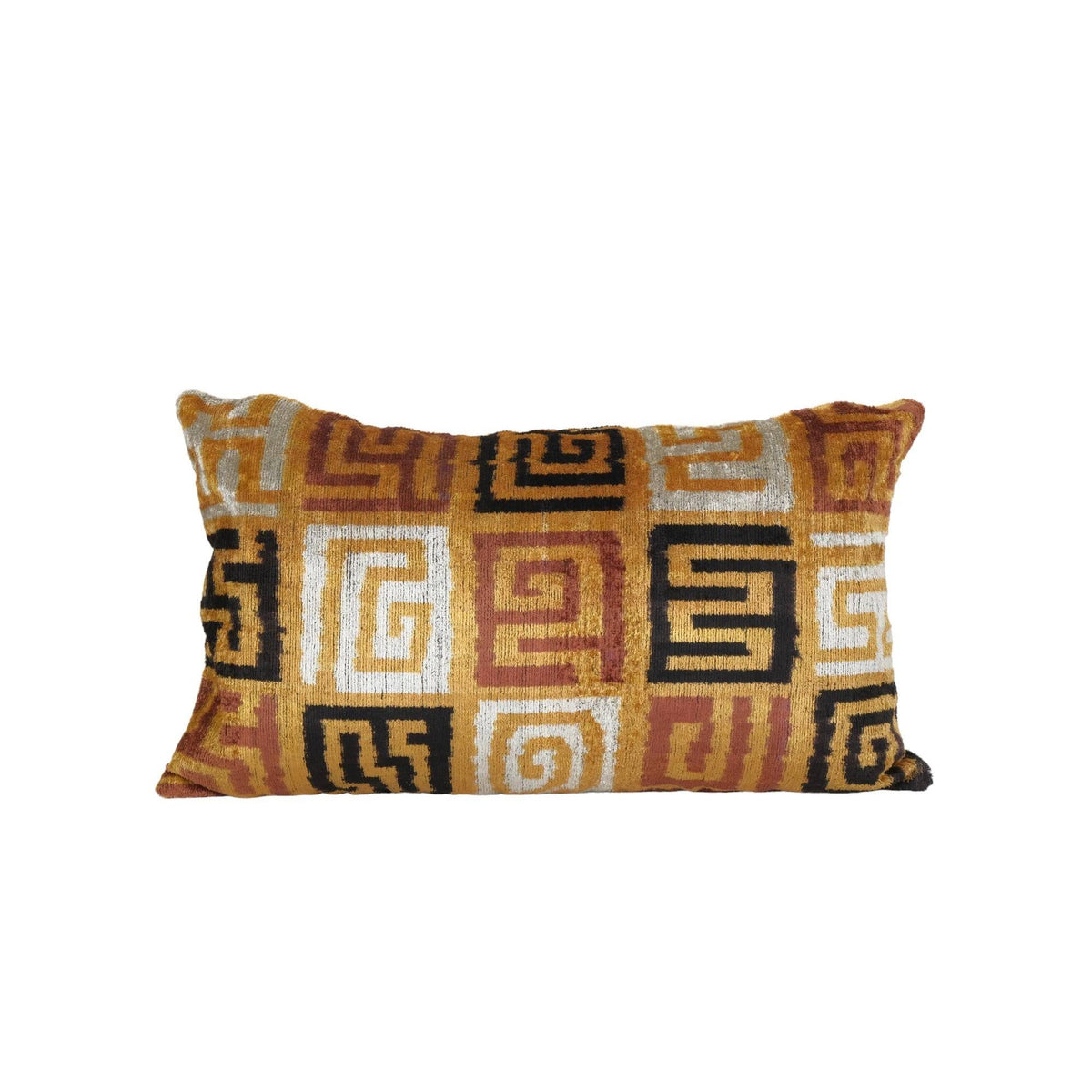 İpek Ikat Kadife Kırlent Kılıfı 37 x 63 cm