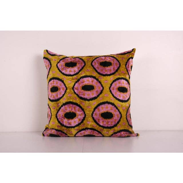 İpek Ikat Kadife Kırlent Kılıfı 60 x 60 cm