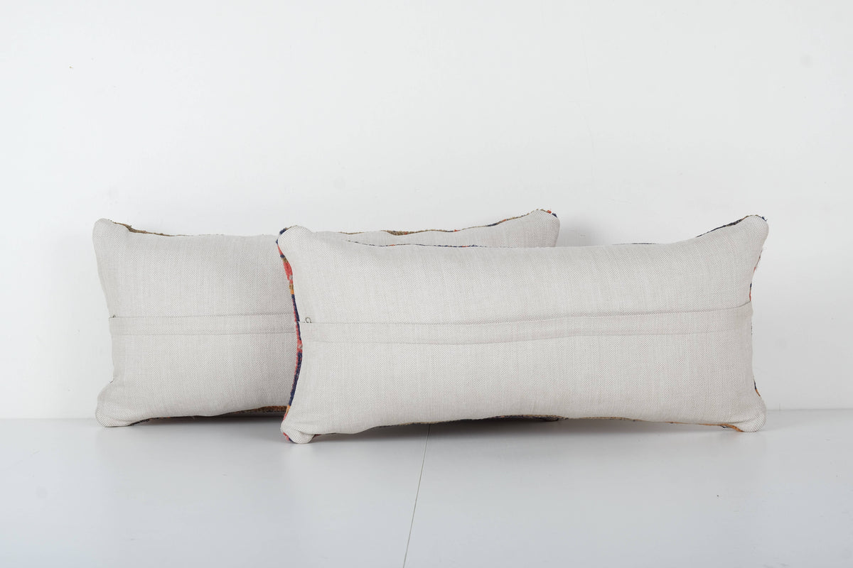 Halı Kırlent Kılıfı 2'li Set 28 x 60 cm