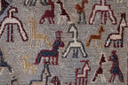 Vintage El İşlemesi Yastık Halı 108 x 145 cm