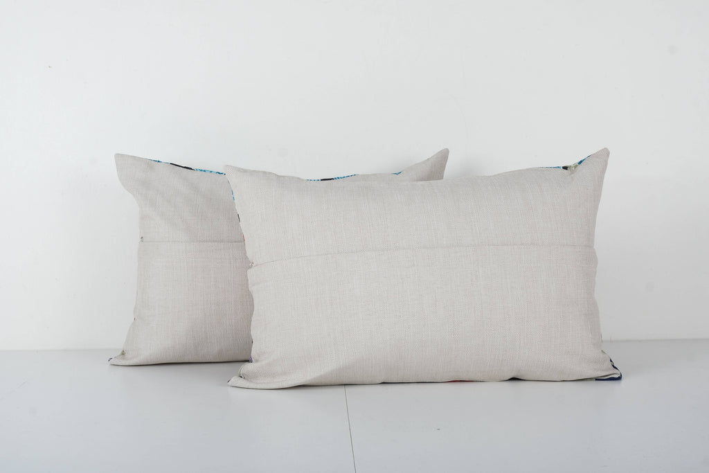 Özbek Baskılı Kırlent Kılıfı 2'li Set 37 x 55 cm