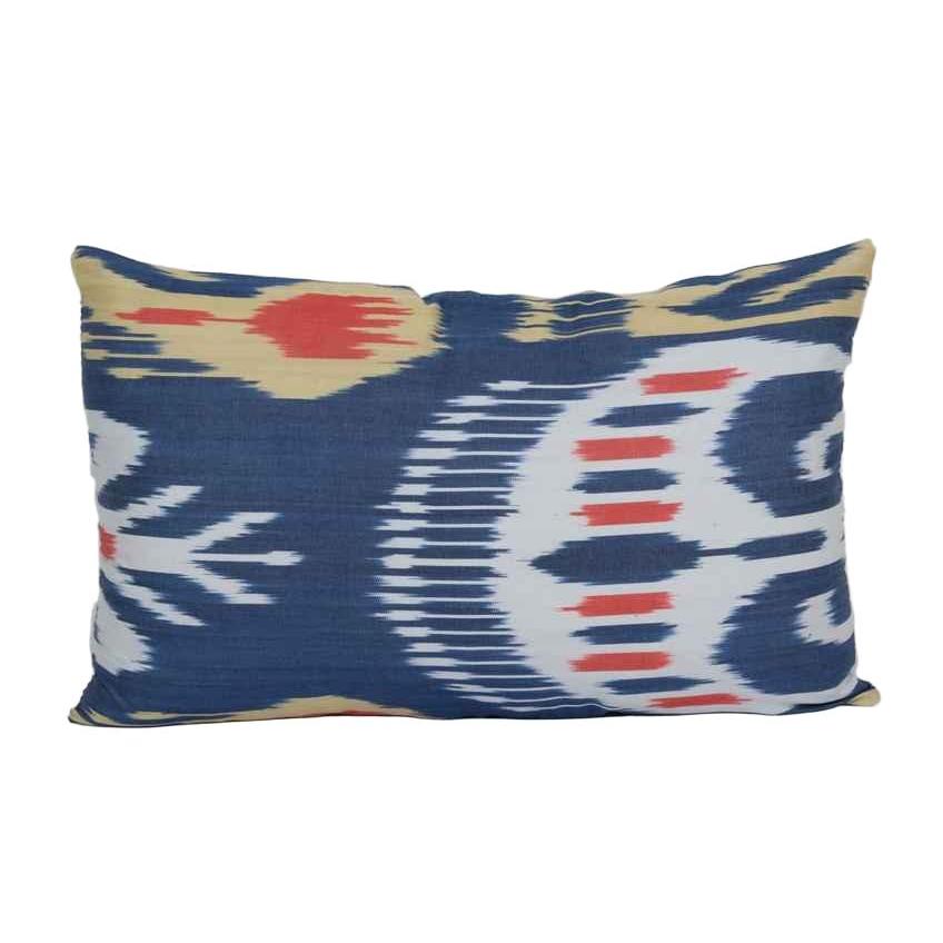İpek Ikat Kadife Kırlent Kılıfı 30 x 50 cm