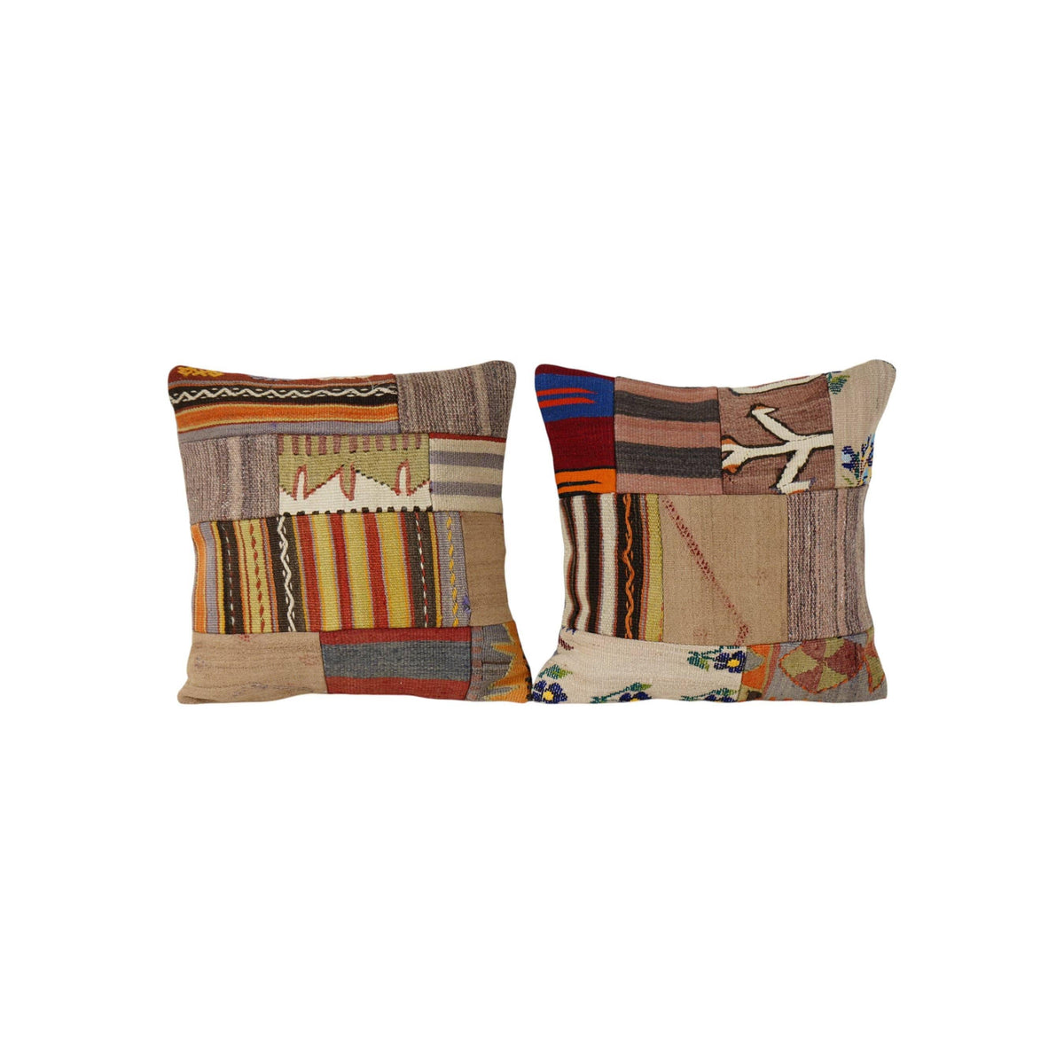 Patchwork Kırlent Kılıfı 2'li Set 50 x 50 cm