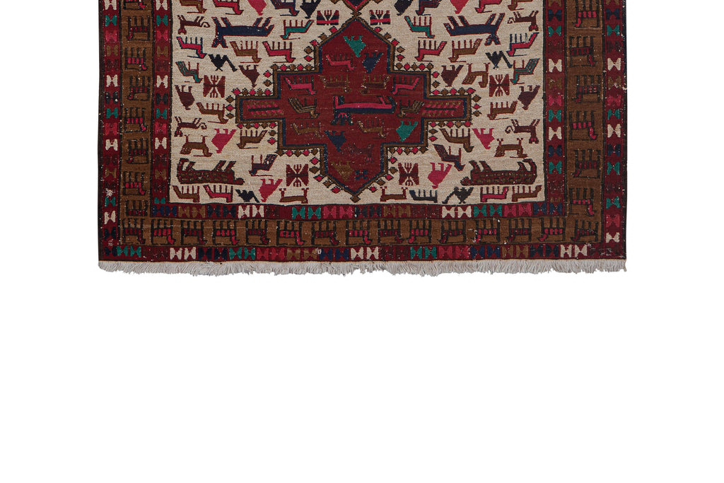Vintage Sumak Kilim 108 x 143 cm