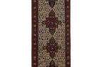 Vintage Hayvan Desenli Sumak Kilim Yolluk 104 x 285 cm