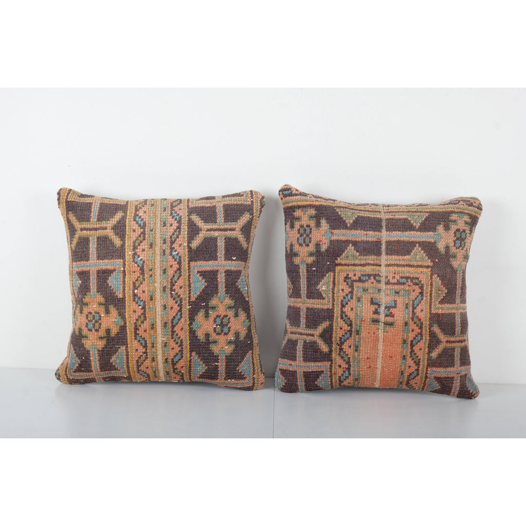 Halı Kırlent Kılıfı 2'li Set 45 x 45 cm