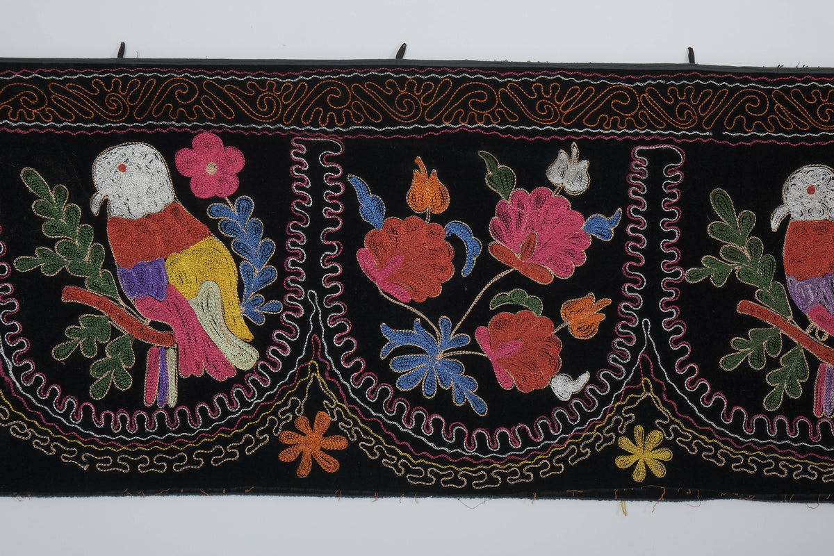 Papağan Desenli Suzani Yolluk 47 x 377 cm