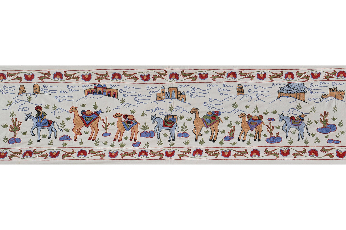 El İşlemesi Suzani Yolluk 50 x 185 cm