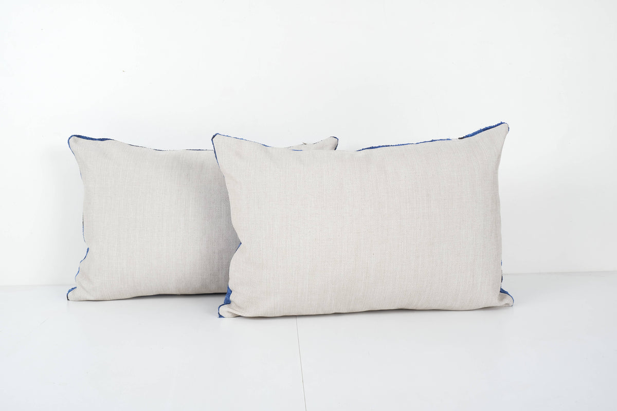 İpek Ikat Kadife Kırlent Kılıfı 2'li Set 40 x 60 cm