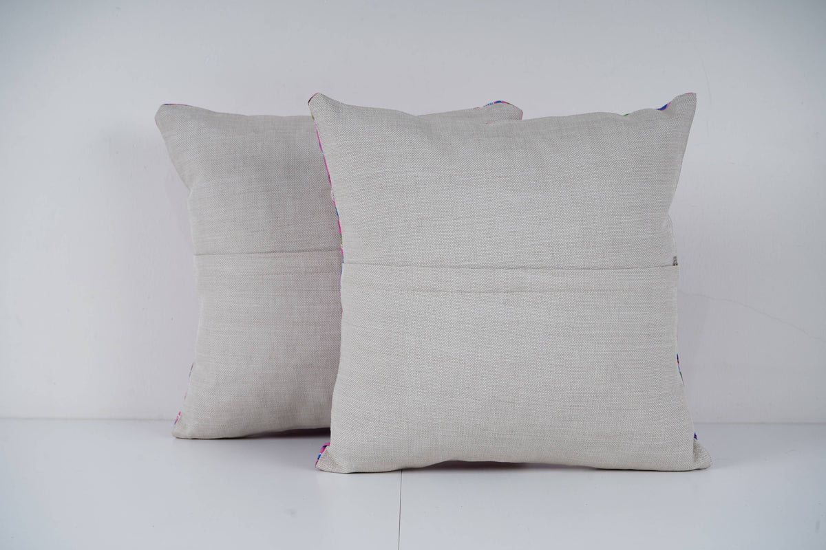 Özbek Baskılı Kırlent Kılıfı 2'li Set 40 x 40 cm