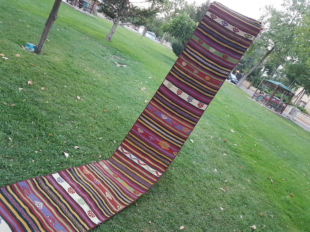 Vintage Kilim Yolluk 63 x 637 cm