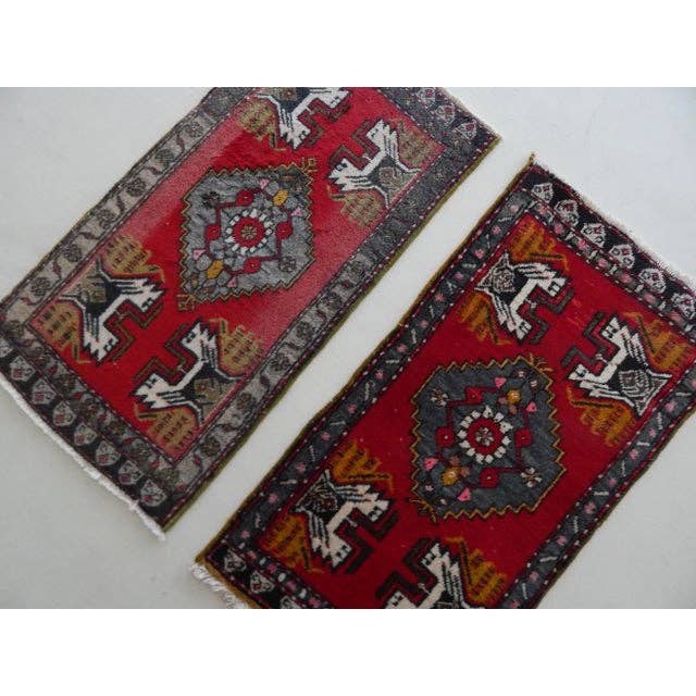 Vintage Türk Yastık Halı 2'li Set 53 x 104 cm