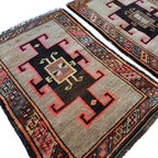 Vintage Uşak Yastık Halı 2'li Set 56 x 79 cm
