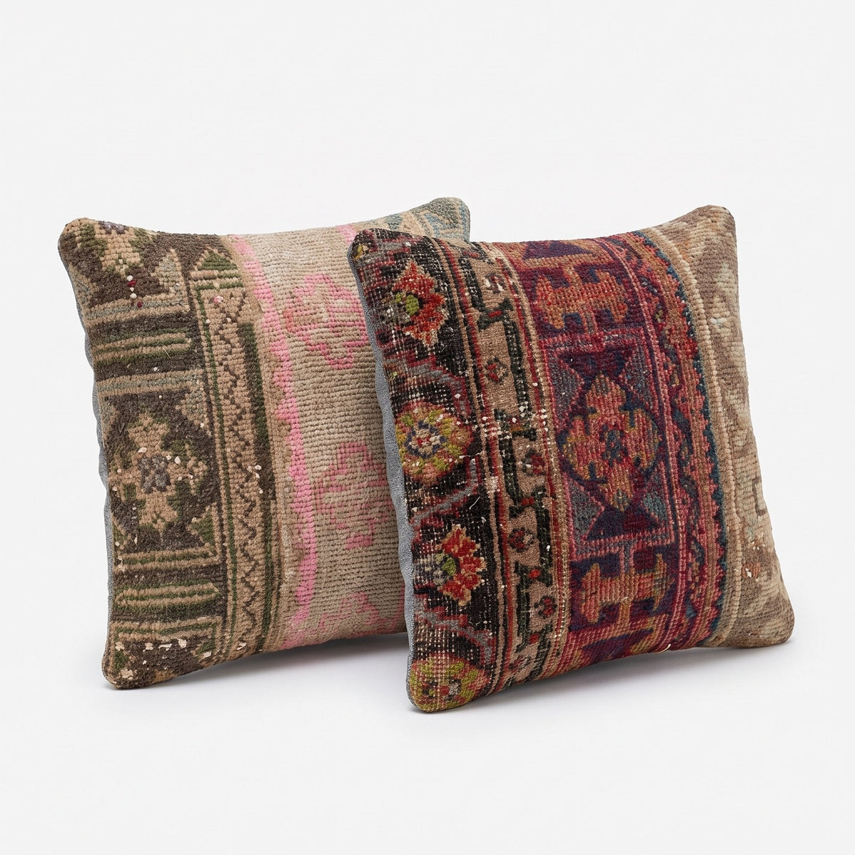 Türk Halı Kırlent Kılıfı 2'li Set 50 x 50 cm