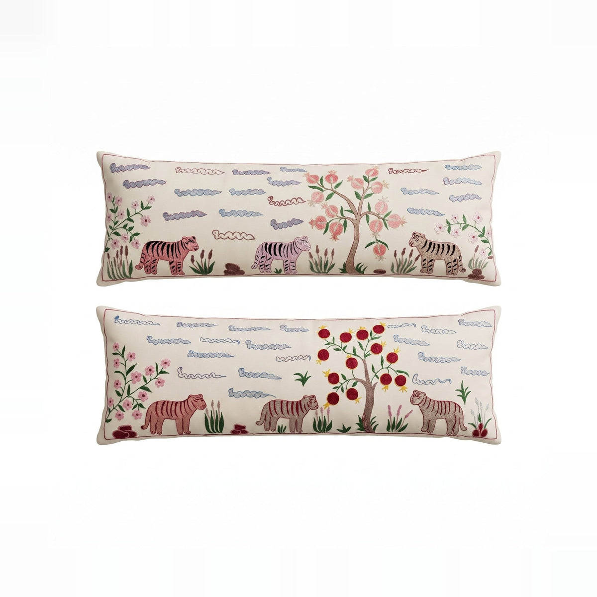 Özbek Suzani Kırlent Kılıfı 2'li Set 46 x 135 cm