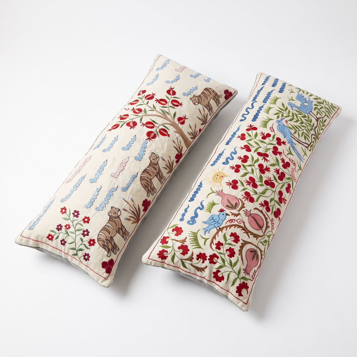 Özbek Suzani Kırlent Kılıfı 2'li Set 45 x 138 cm