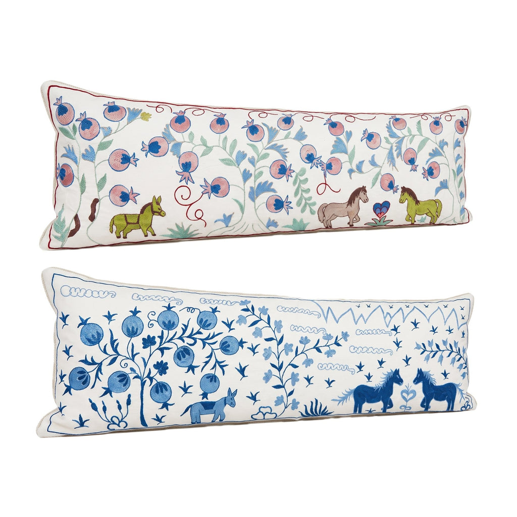 Özbek Suzani Kırlent Kılıfı 2'li Set 45 x 136 cm