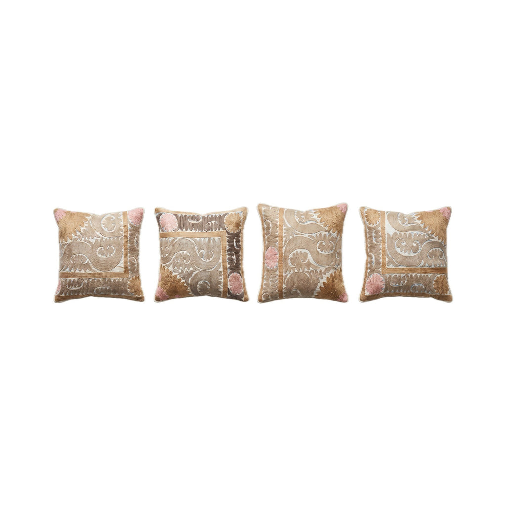 Özbek Suzani Kırlent Kılıfı 4'li Set 55 x 60 cm