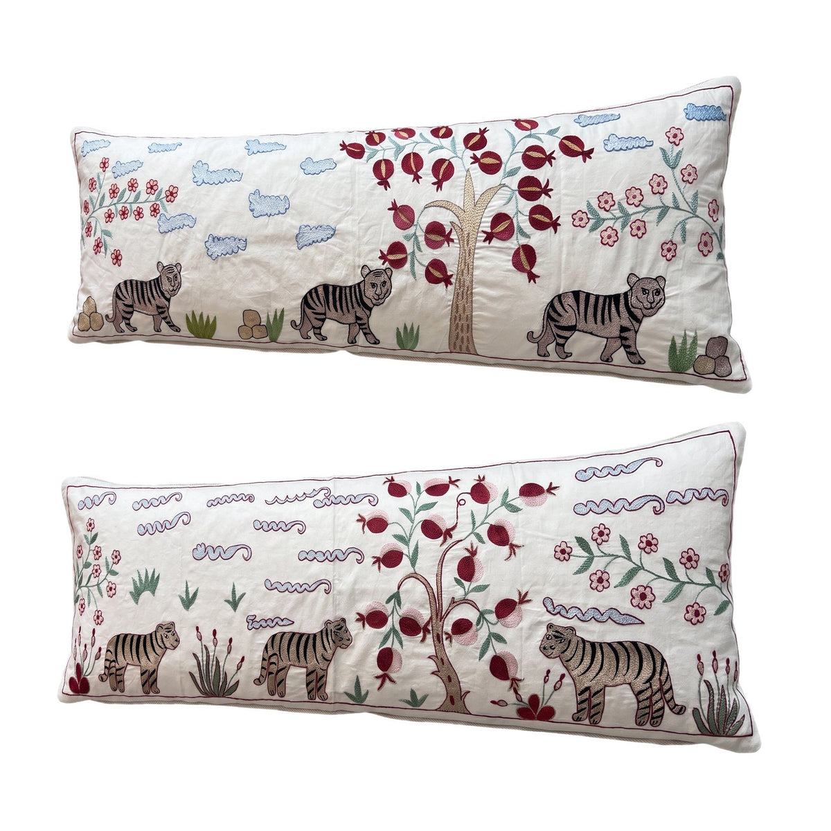 Özbek Suzani Kırlent Kılıfı 2'li Set 46 x 138 cm