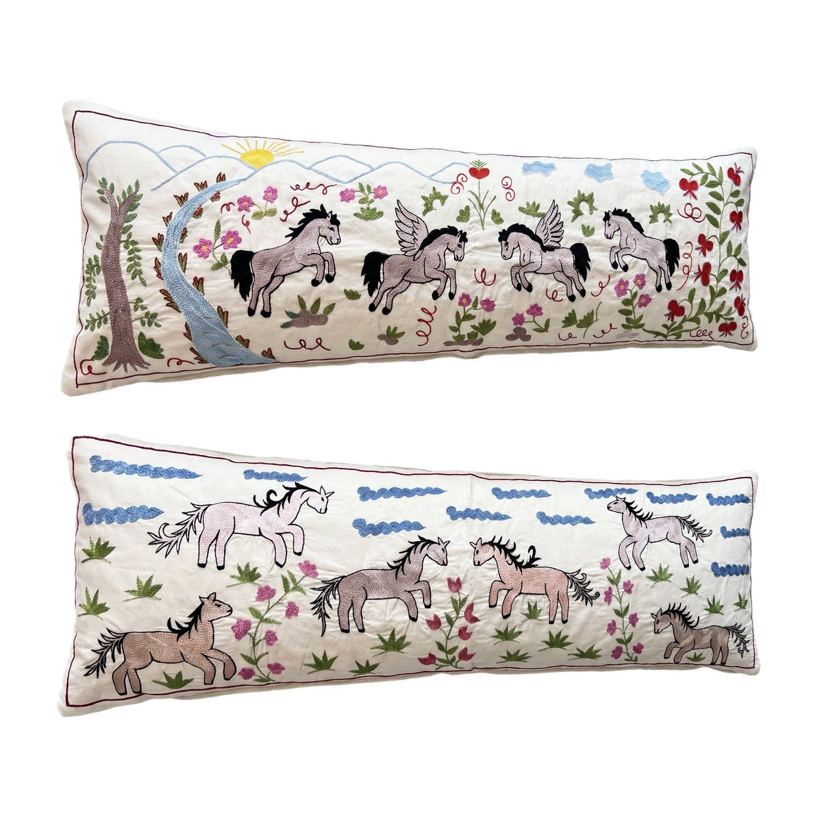 Özbek Suzani Kırlent Kılıfı 2'li Set 42 x 132 cm