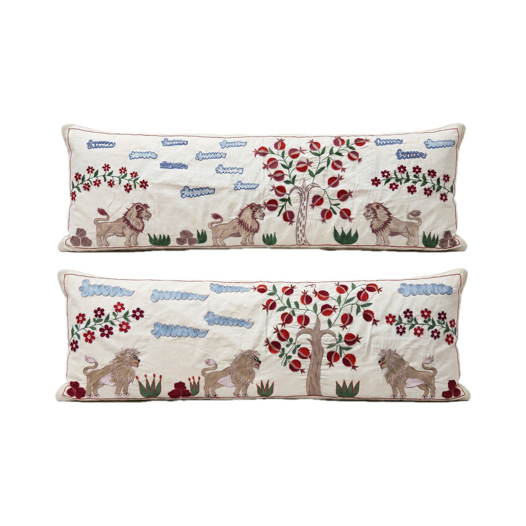 Özbek Suzani Kırlent Kılıfı 2'li Set 46 x 137 cm