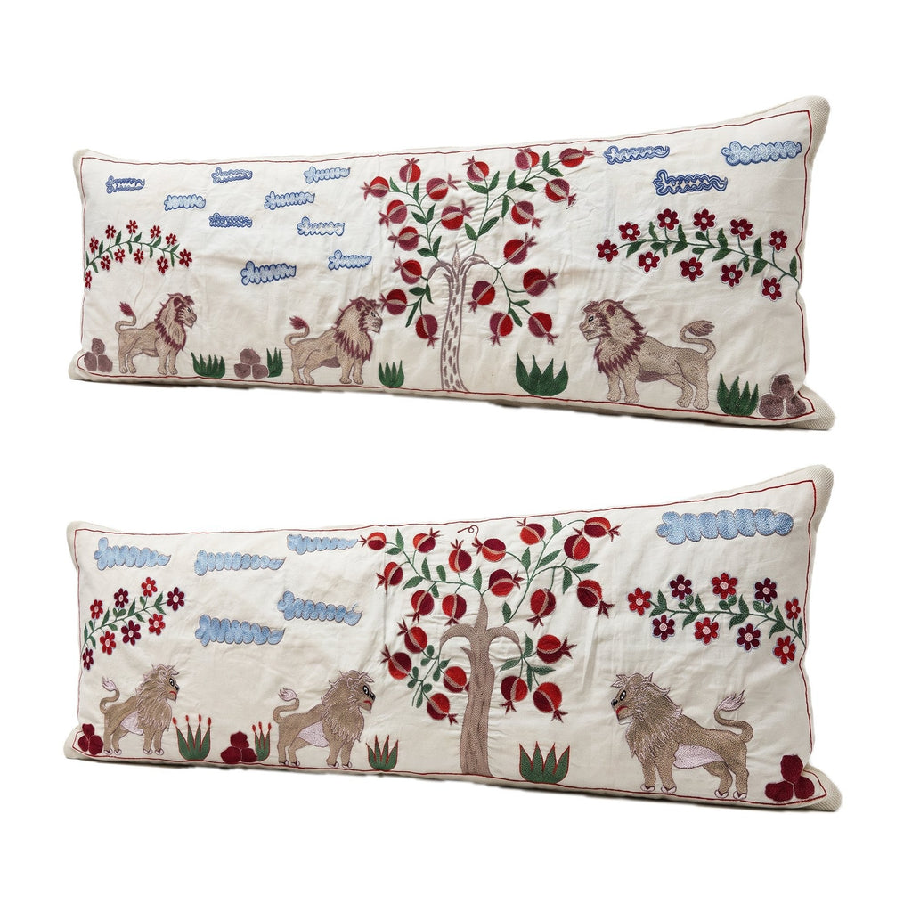 Özbek Suzani Kırlent Kılıfı 2'li Set 46 x 137 cm