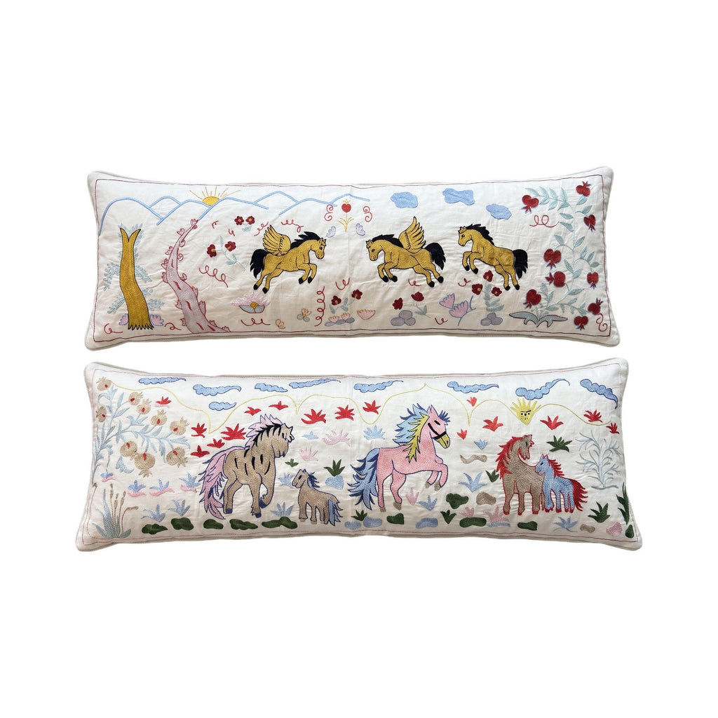 Özbek Suzani Kırlent Kılıfı 2'li Set 46 x 133 cm