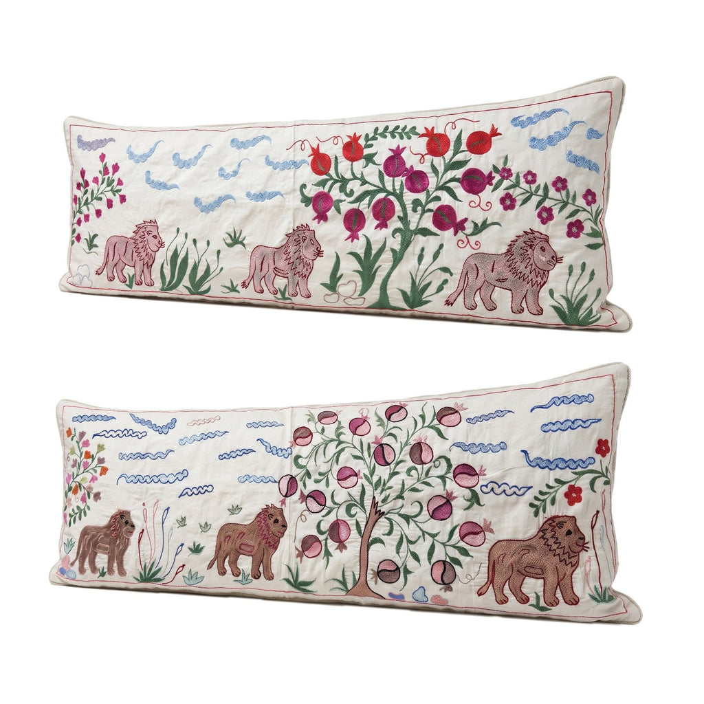 Özbek Suzani Kırlent Kılıfı 2'li Set 46 x 136 cm