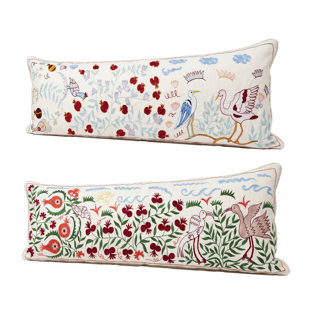 Özbek Suzani Kırlent Kılıfı 2'li Set 45 x 135 cm