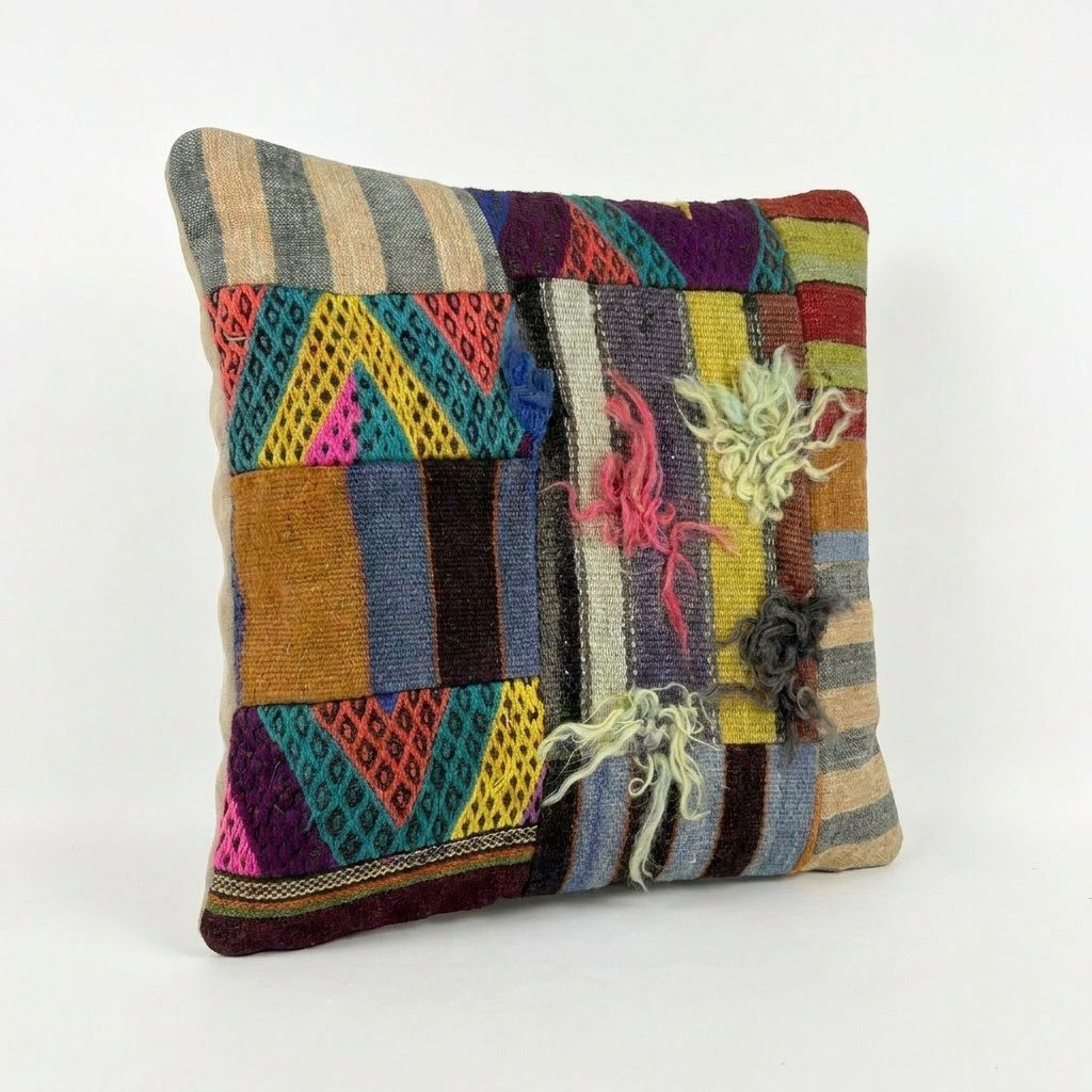 Türk Kilim Kırlent Kılıfı 50 x 50 cm