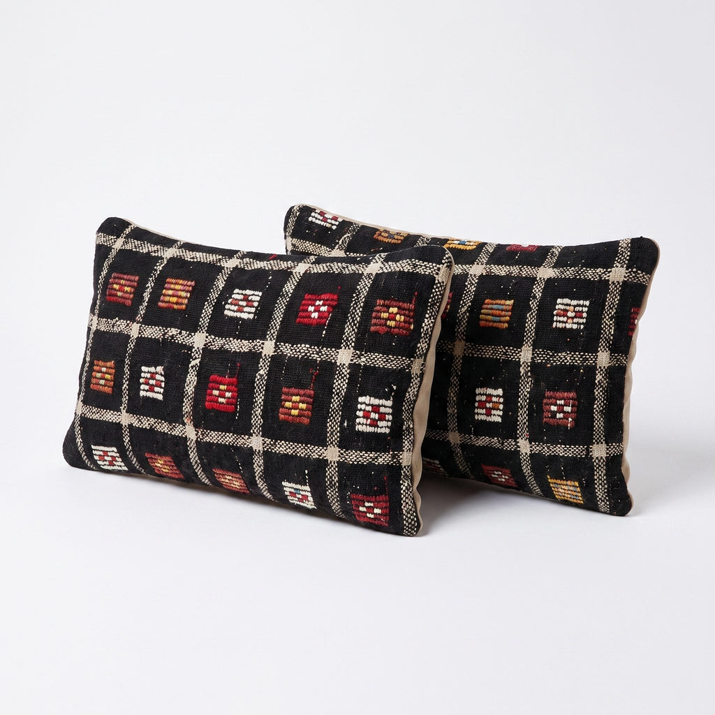 Türk Kilim Kırlent Kılıfı 2'li Set 40 x 60 cm