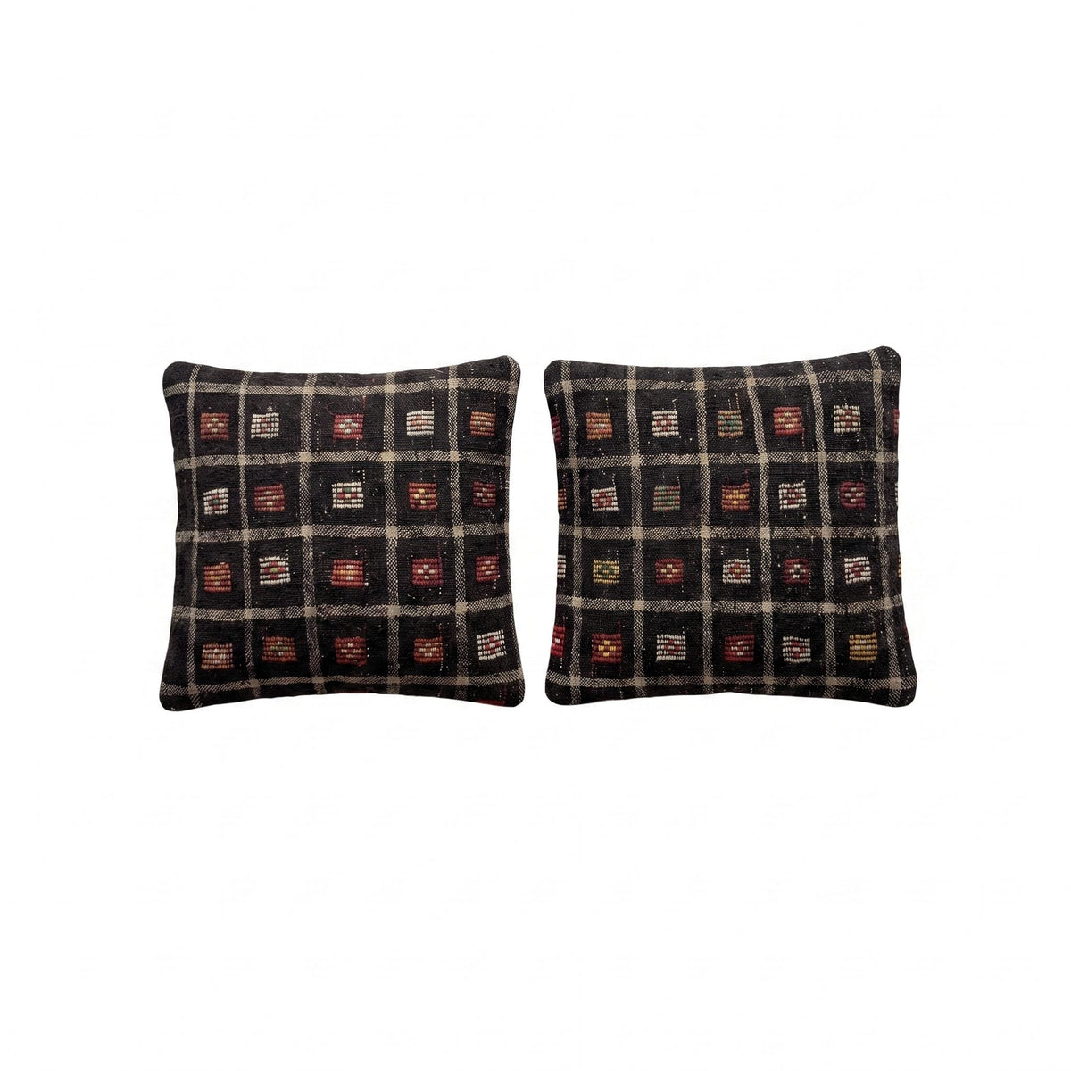 Türk Kilim Kırlent Kılıfı 2'li Set 60 x 60 cm