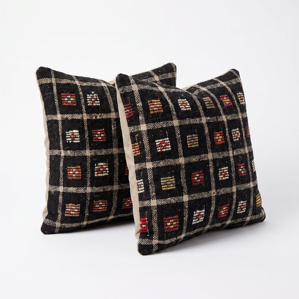 Türk Kilim Kırlent Kılıfı 2'li Set 60 x 60 cm