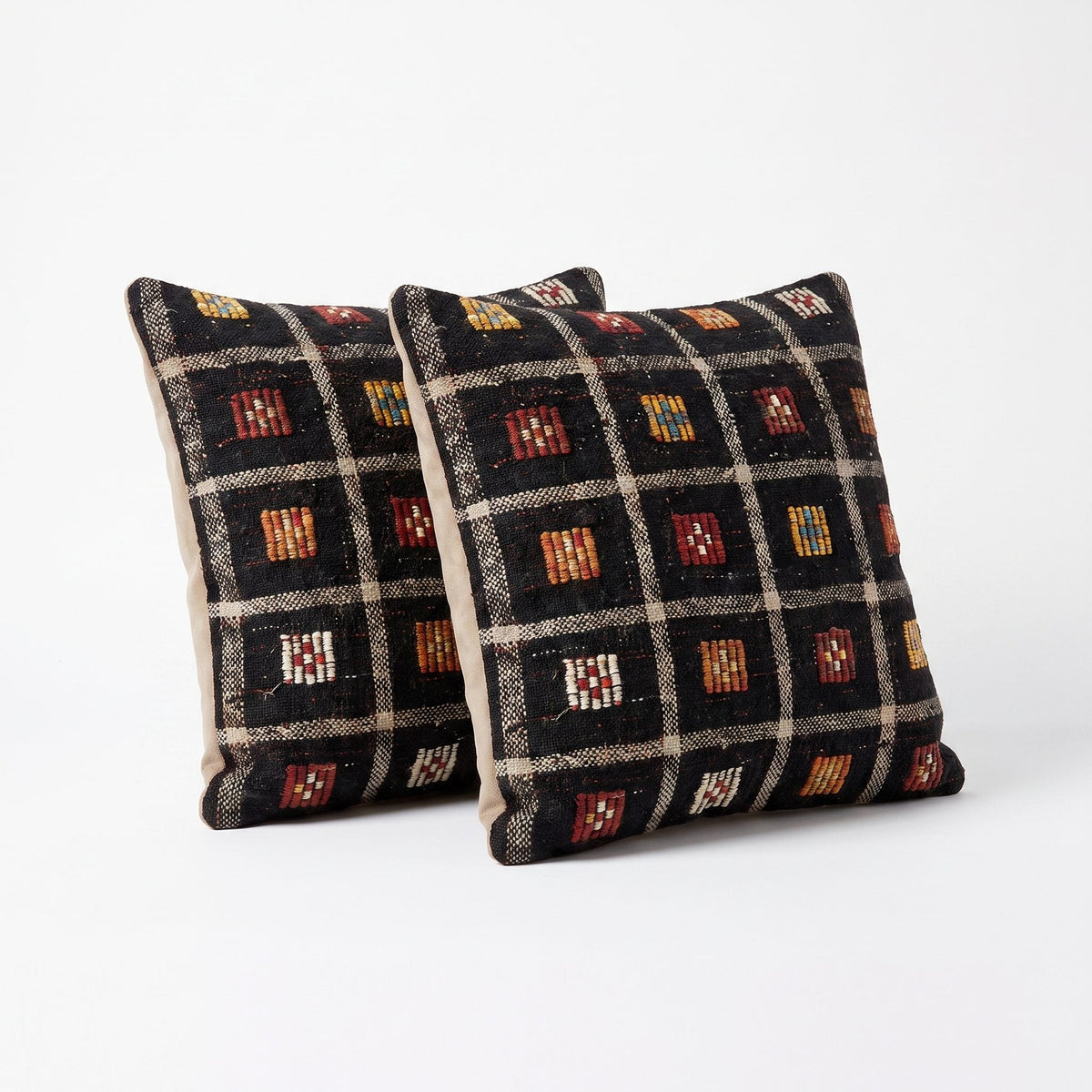 Türk Kilim Kırlent Kılıfı 2'li Set 48 x 48 cm