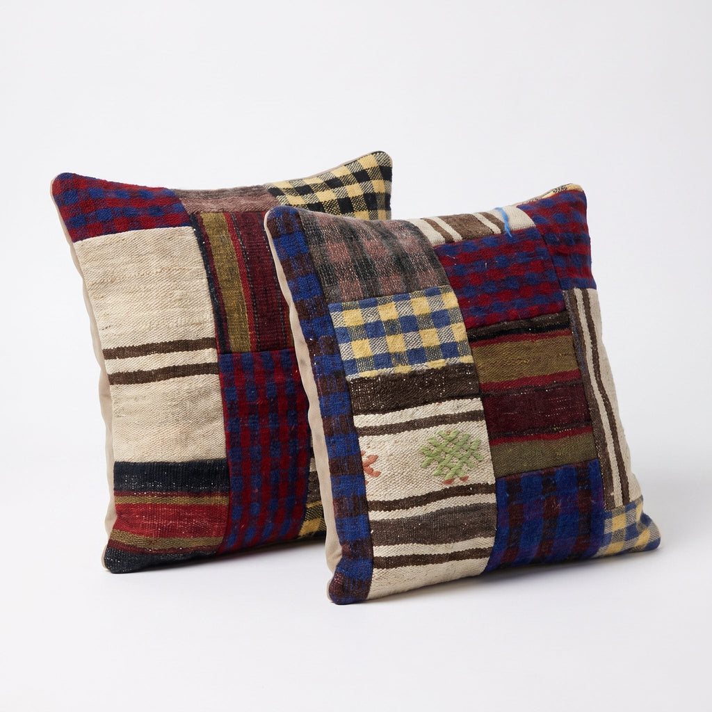 Türk Kilim Kırlent Kılıfı 2'li Set 48 x 48 cm