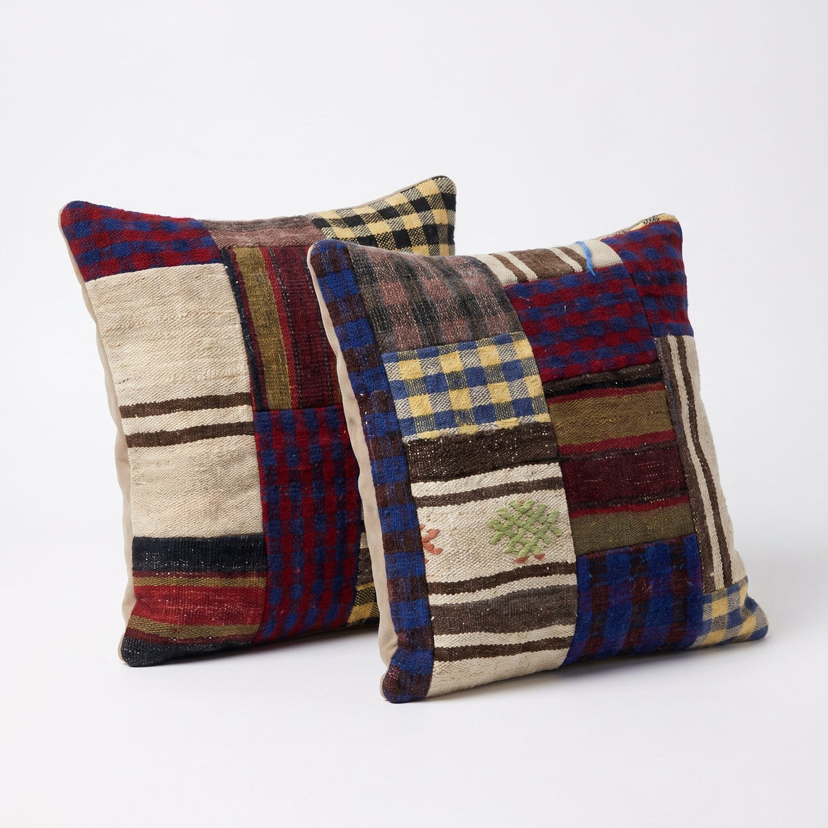 Türk Kilim Kırlent Kılıfı 2'li Set 48 x 48 cm