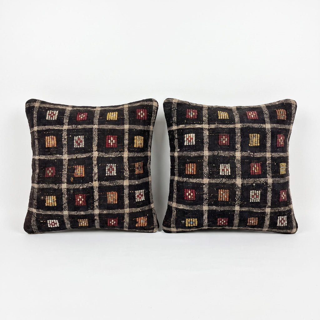 Türk Kilim Kırlent Kılıfı 2'li Set 60 x 60 cm