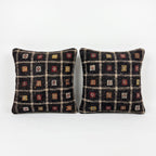 Türk Kilim Kırlent Kılıfı 2'li Set 60 x 60 cm