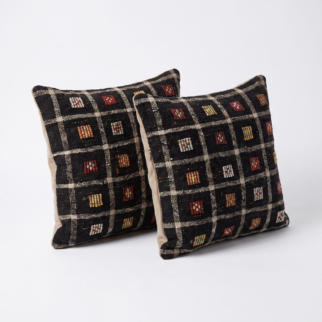 Türk Kilim Kırlent Kılıfı 2'li Set 60 x 60 cm