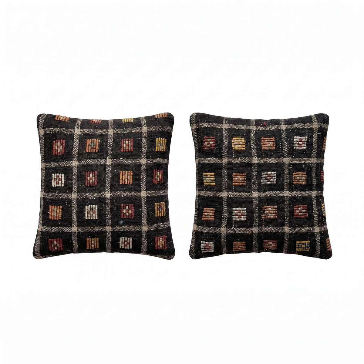 Türk Kilim Kırlent Kılıfı 2'li Set 48 x 48 cm