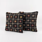 Türk Kilim Kırlent Kılıfı 2'li Set 48 x 48 cm