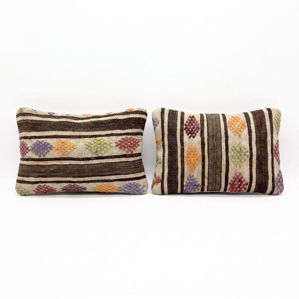 Türk Kilim Kırlent Kılıfı 2'li Set 40 x 60 cm