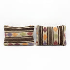 Türk Kilim Kırlent Kılıfı 2'li Set 40 x 60 cm
