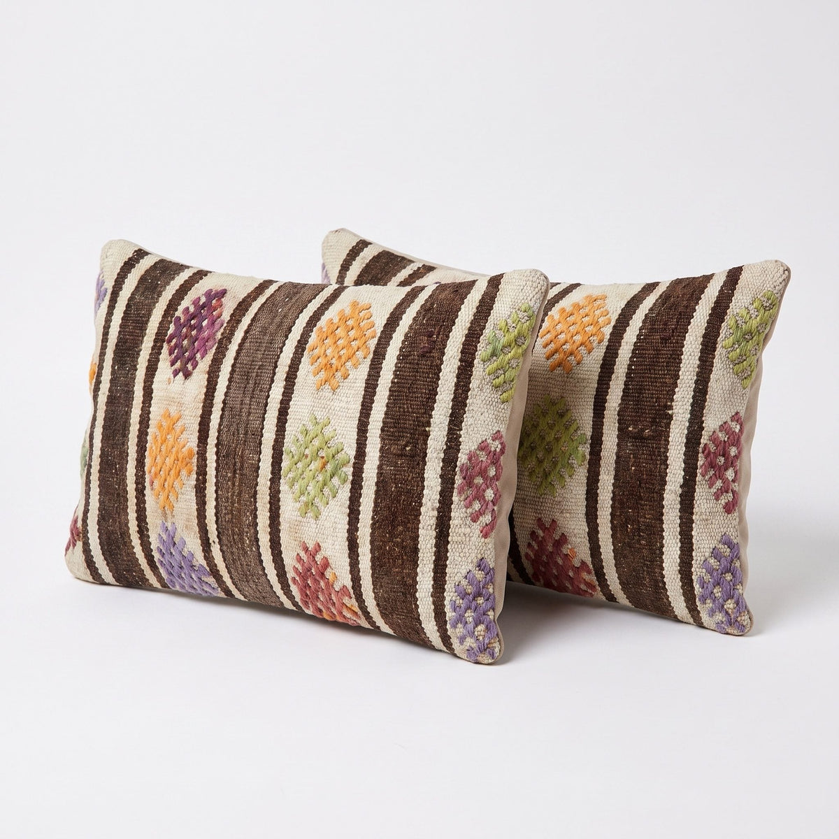 Türk Kilim Kırlent Kılıfı 2'li Set 40 x 60 cm