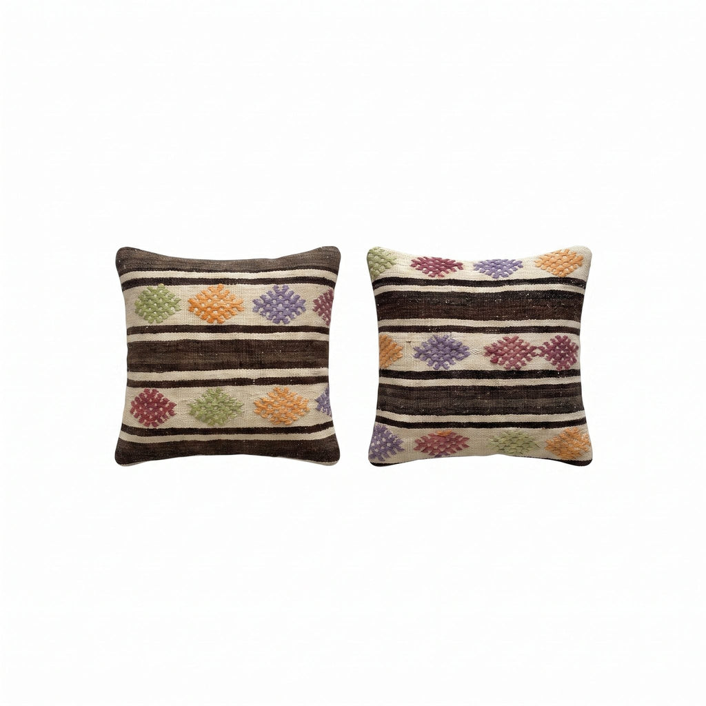 Türk Kilim Kırlent Kılıfı 2'li Set 48 x 51 cm