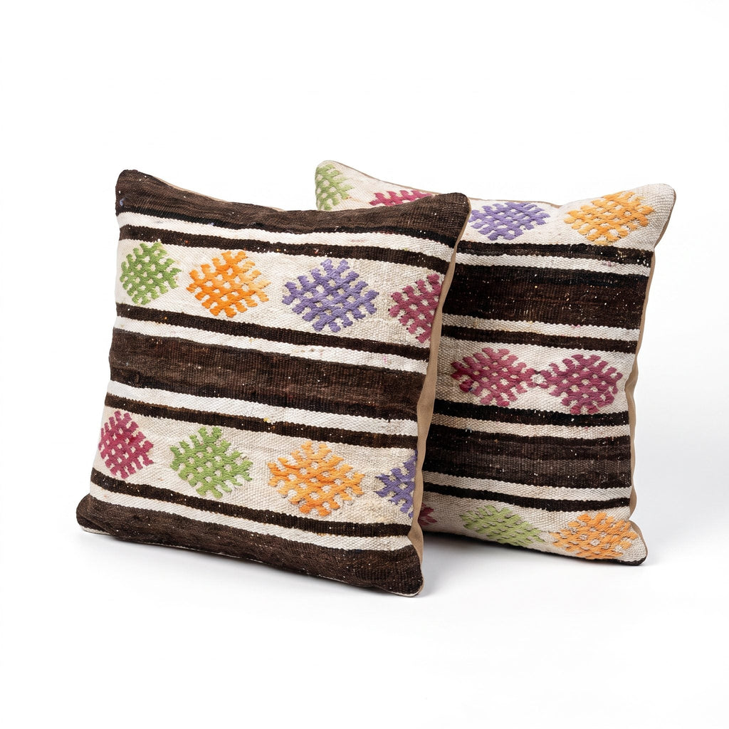 Türk Kilim Kırlent Kılıfı 2'li Set 48 x 51 cm